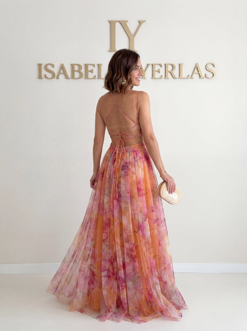 Vestido de ceremonia de tirantes