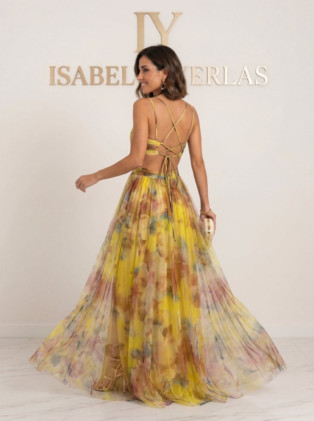 Vestido de ceremonia de tirantes