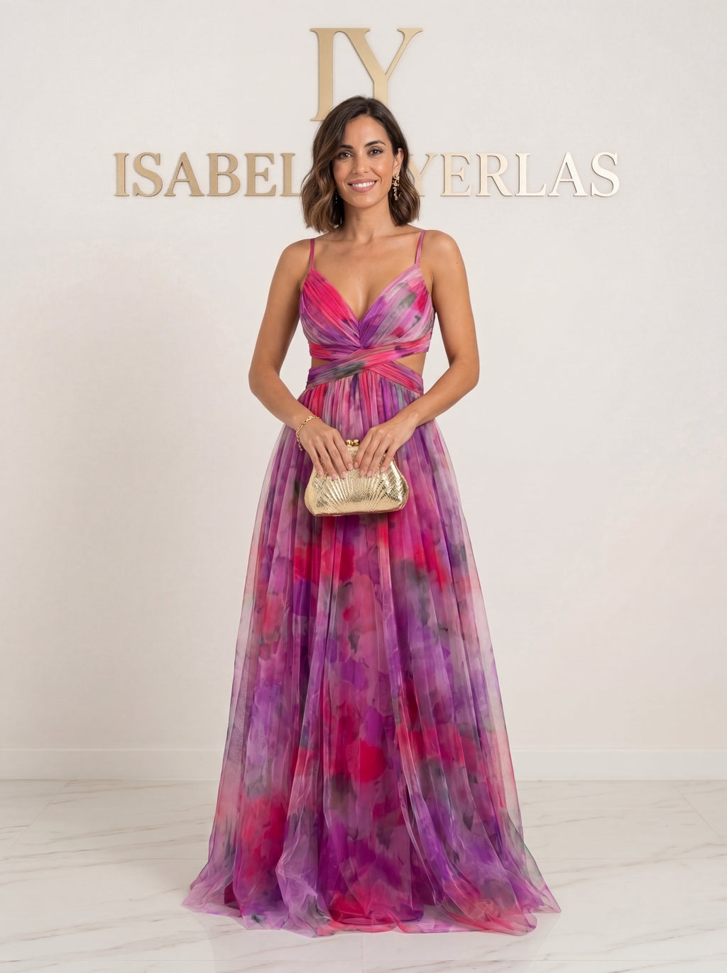 Vestido de ceremonia de tirantes