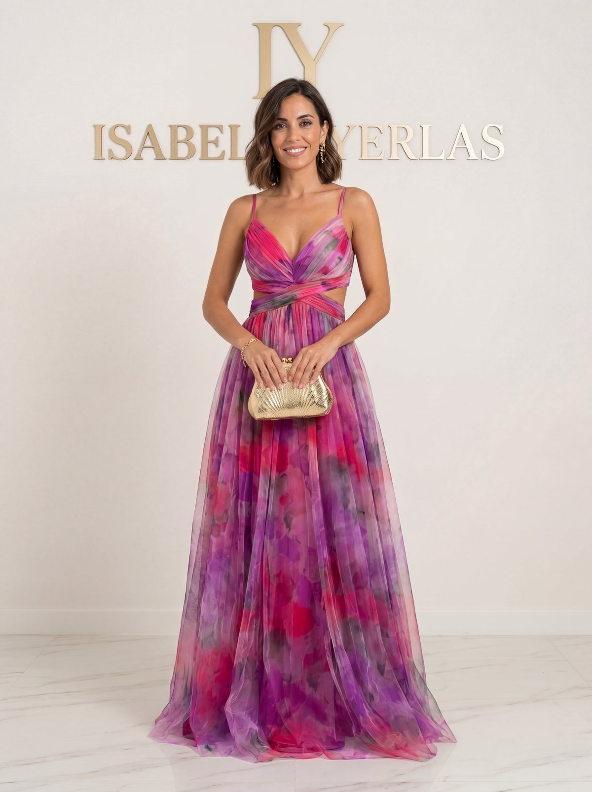 Vestido de ceremonia de tirantes