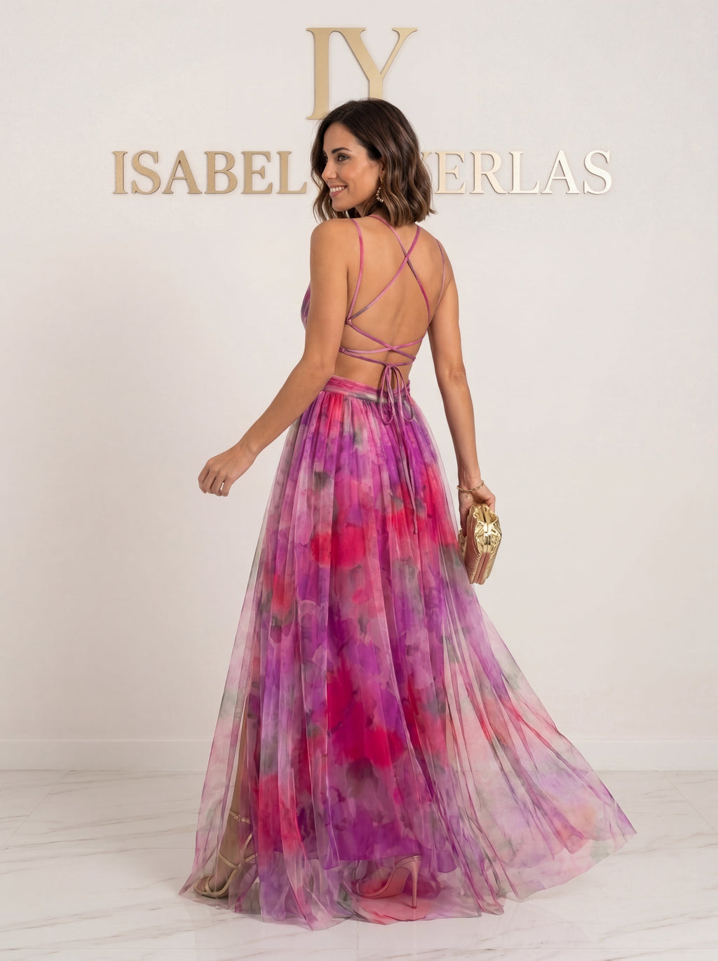 Vestido de ceremonia de tirantes