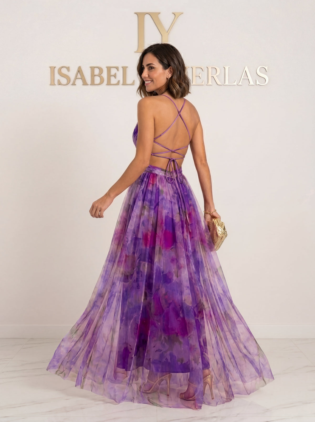 Vestido de ceremonia de tirantes