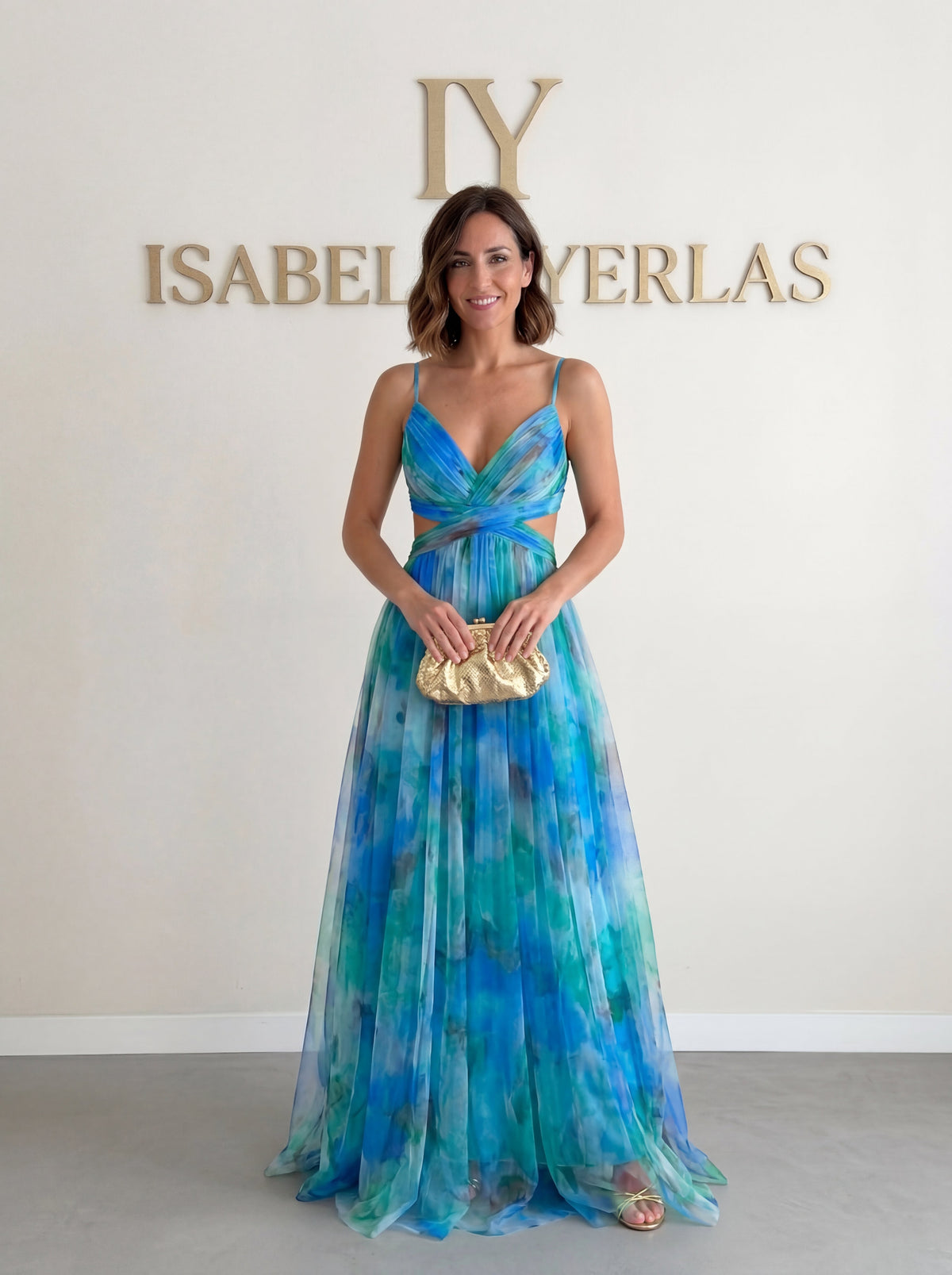 Vestido de ceremonia de tirantes