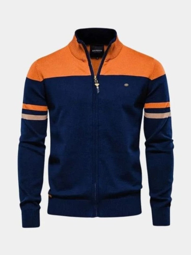 Cardigan de punto con cierre de cremallera