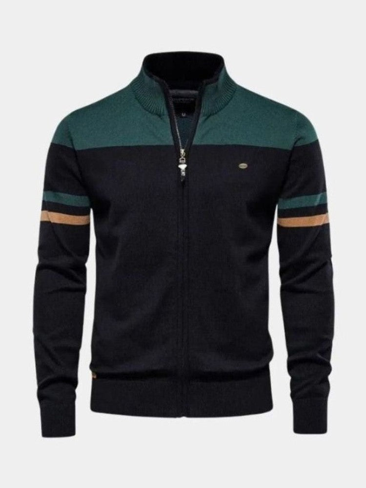Cardigan de punto con cierre de cremallera