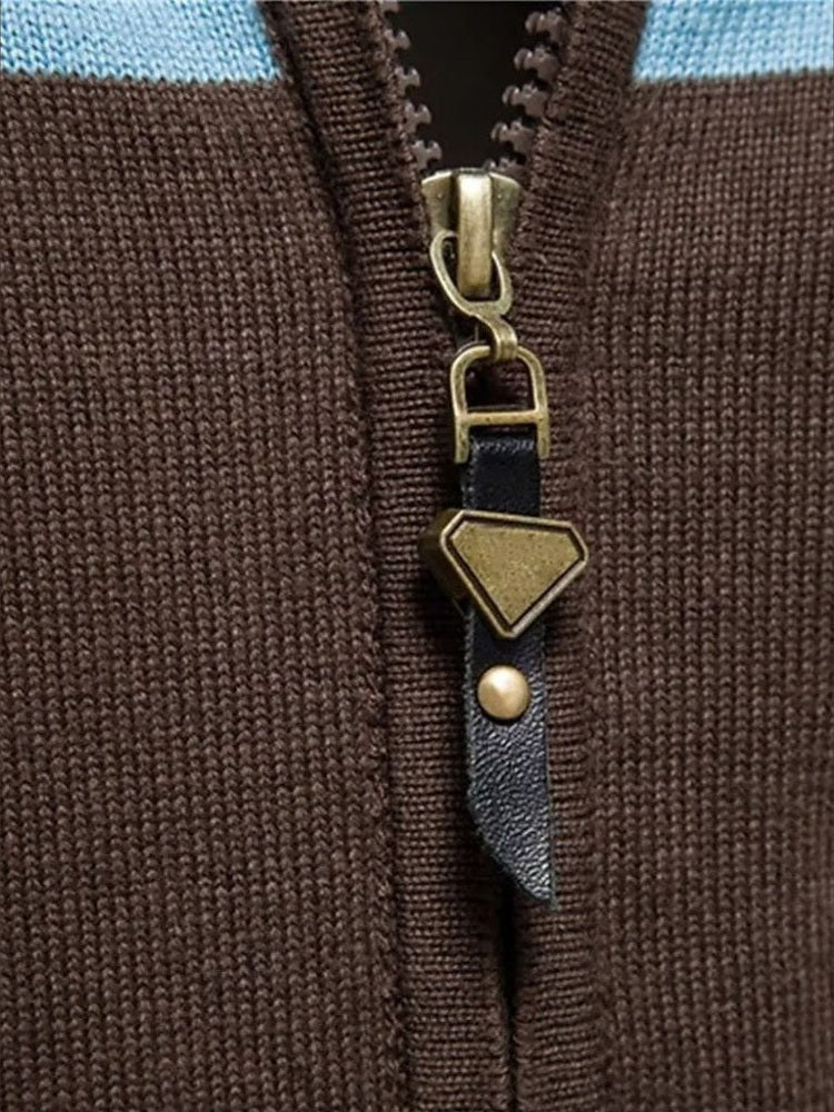 Cardigan de punto con cierre de cremallera