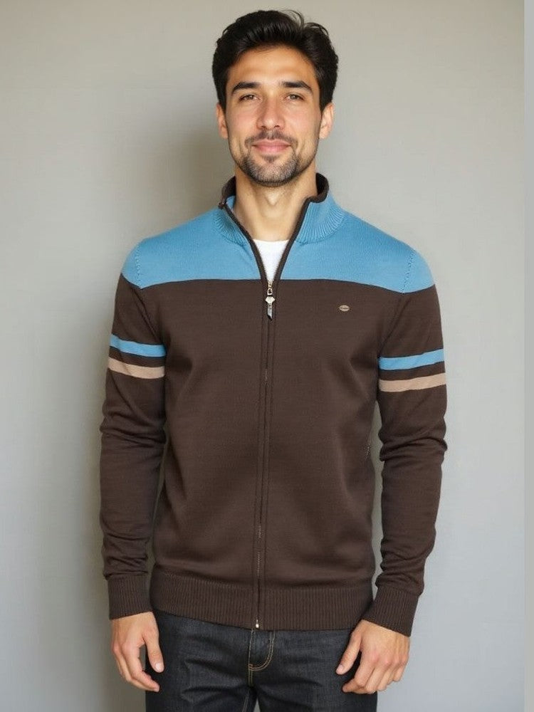 Cardigan de punto con cierre de cremallera