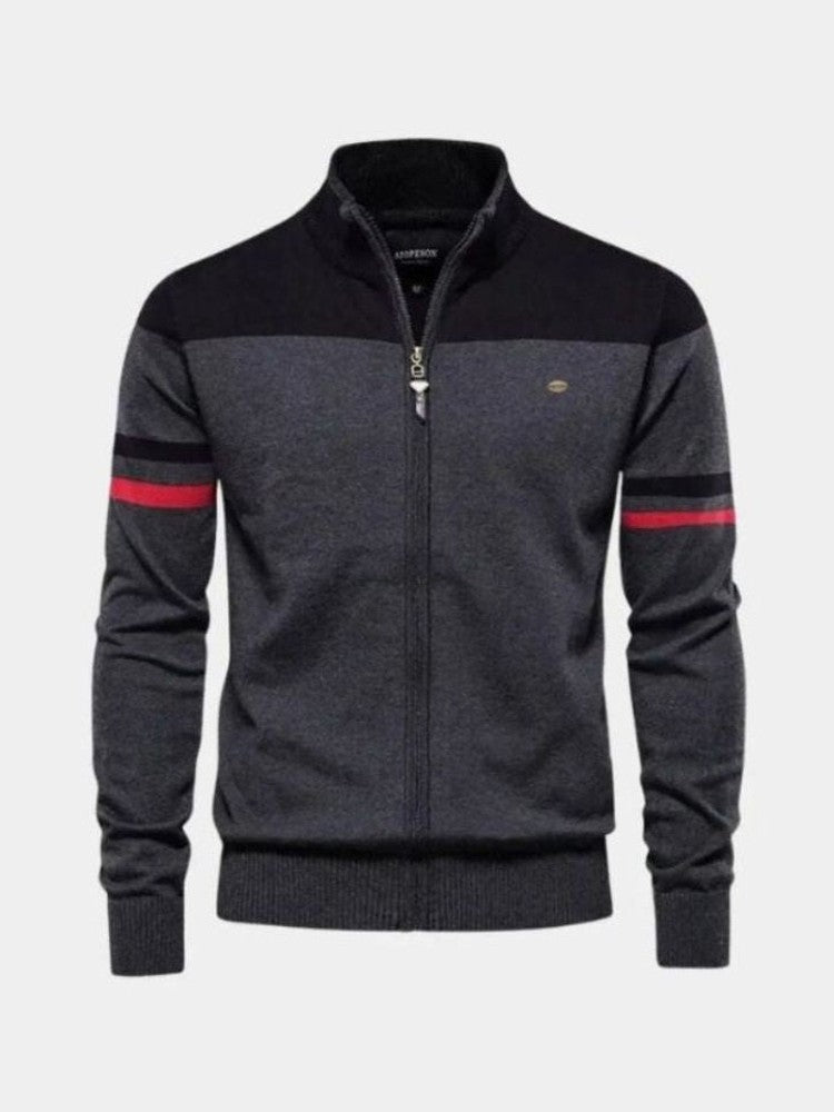 Cardigan de punto con cierre de cremallera