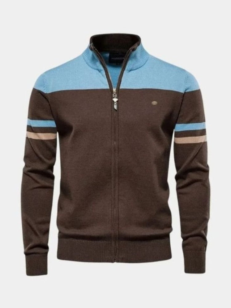 Cardigan de punto con cierre de cremallera