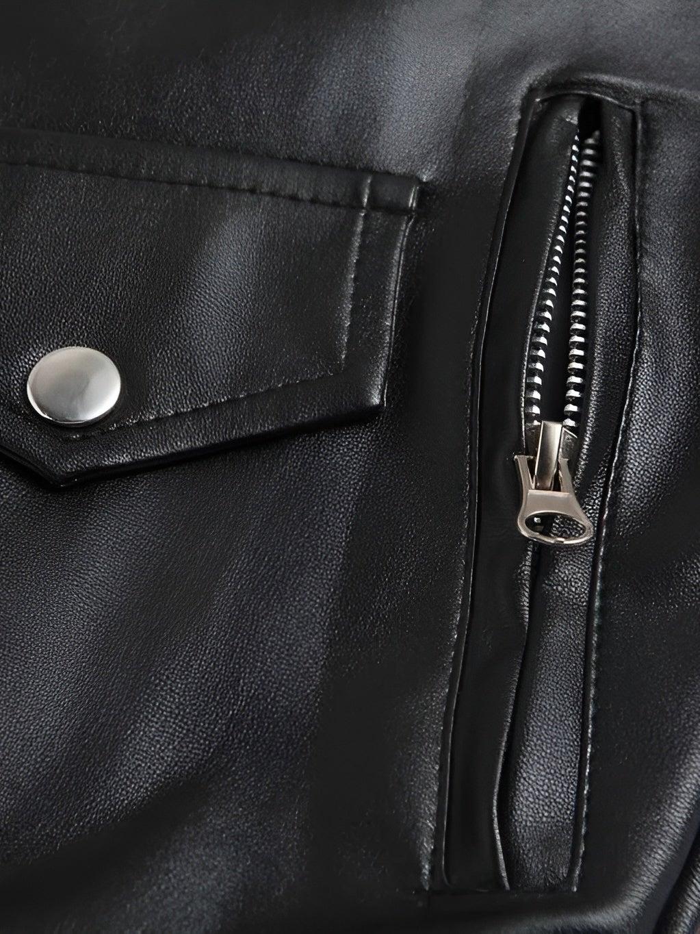 Chaqueta de cuero Clásica Biker