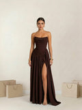 Vestido de Gala Plisado Atenas con Espalda Infinita