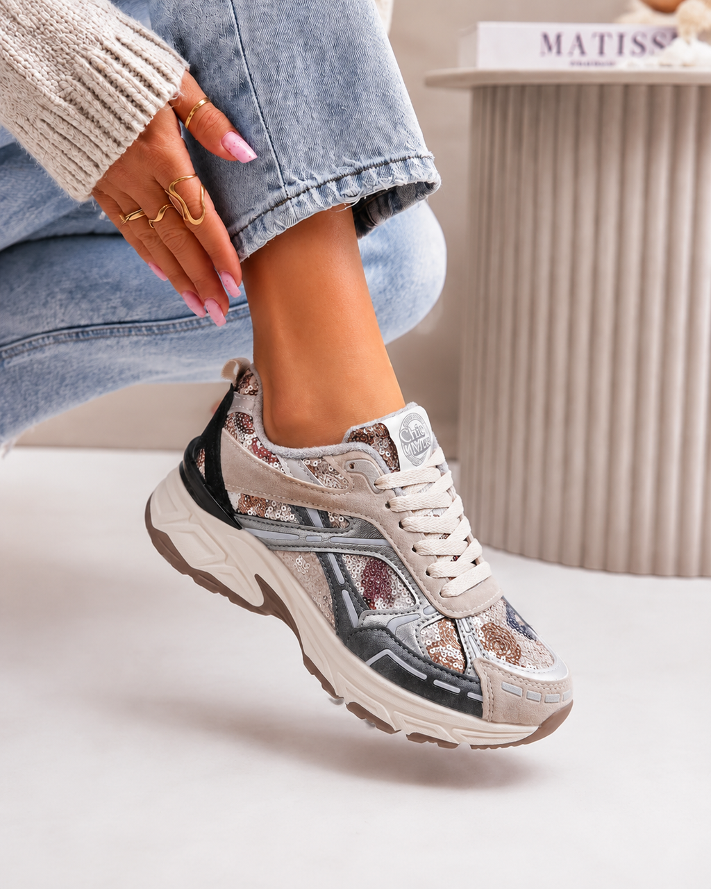 Zapatillas Celina Caqui