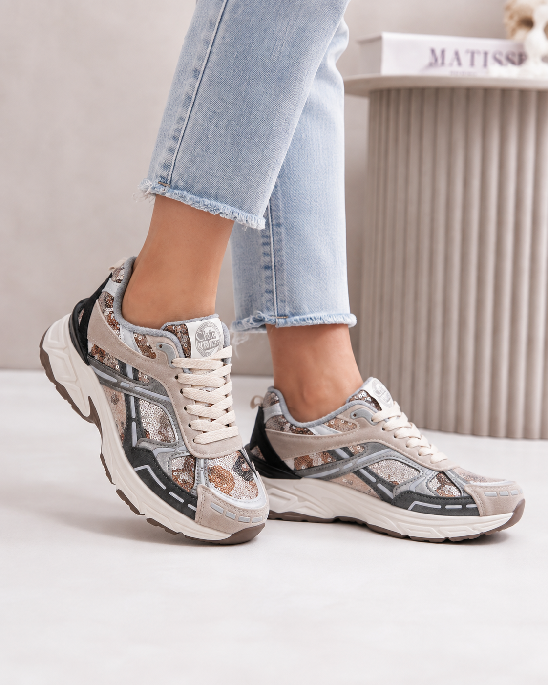 Zapatillas Celina Caqui