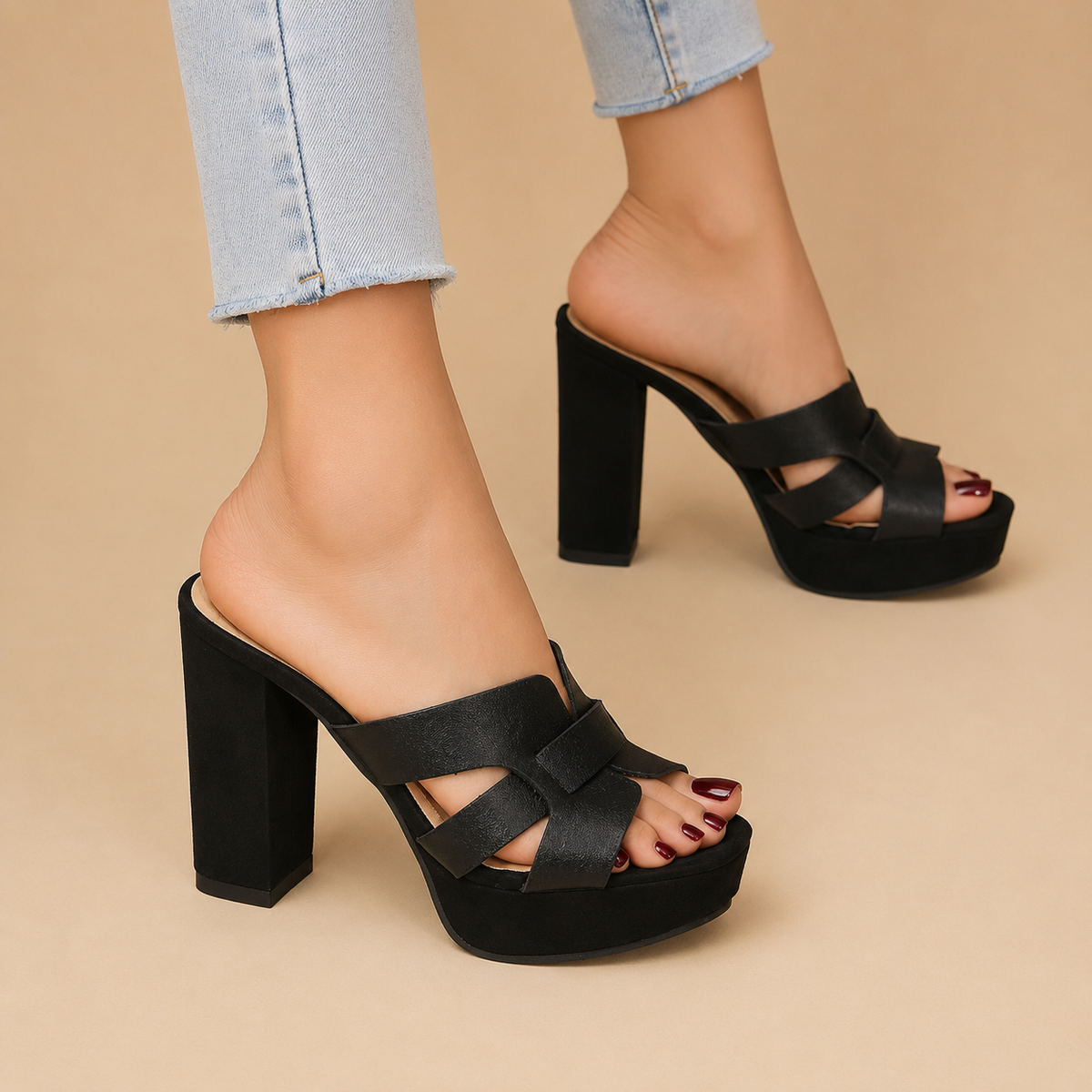 Elena™ | Tacones Elegantes de Plataforma sin Esfuerzo