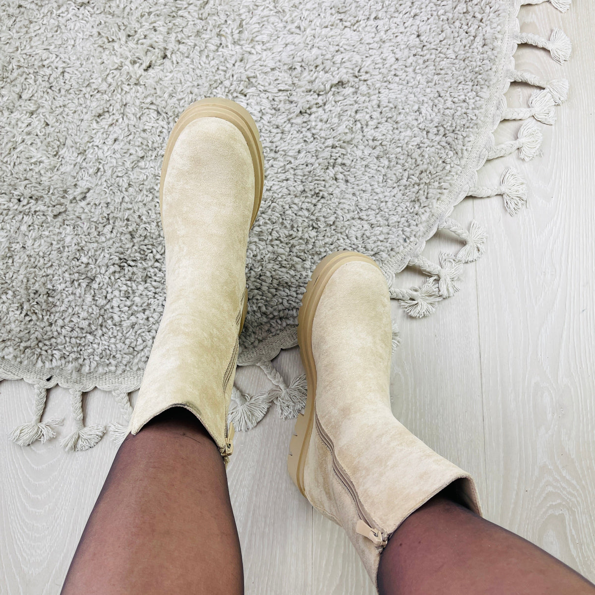 Botines Chelsea de Ante Beige