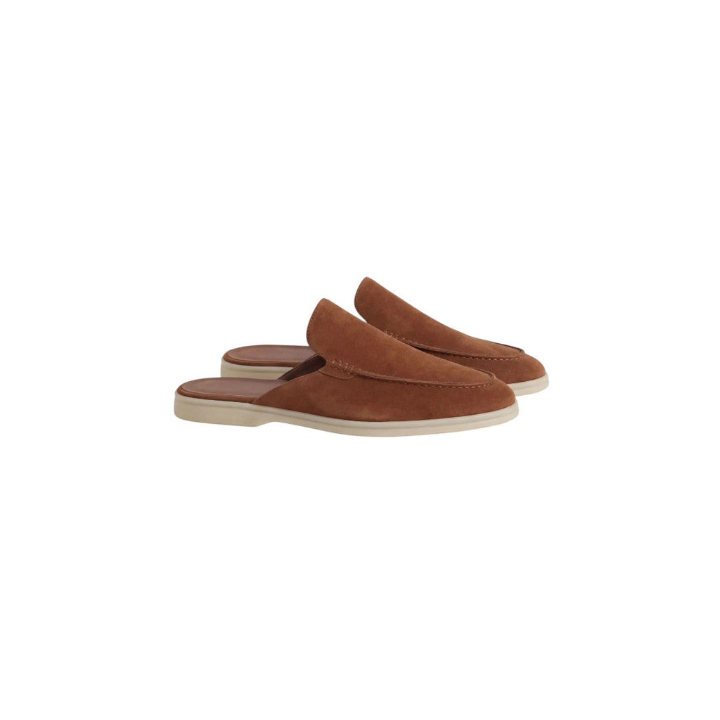 Mocasines de ante color granate