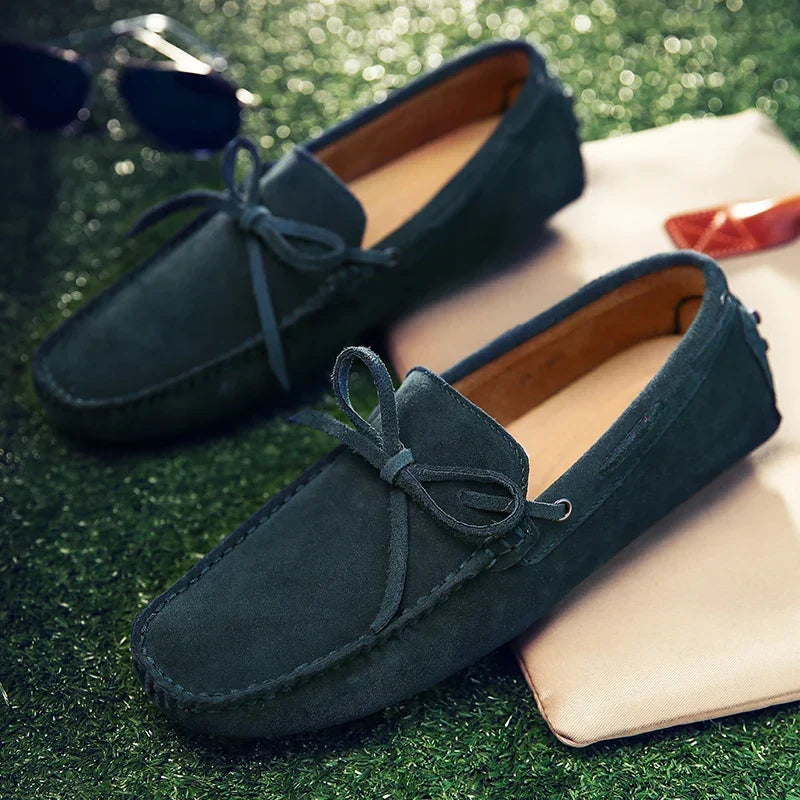 Mocasines casuales de ante para el verano