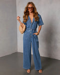 Mónica™ | Mono Denim con escote en V