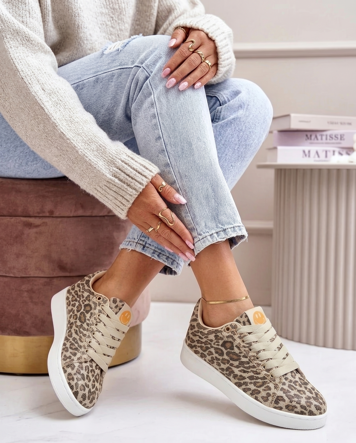 Zapatillas Happy Leopardo