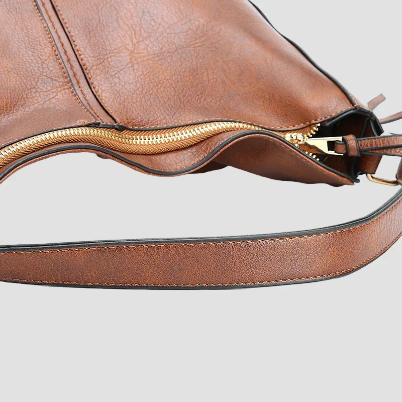 Souf - Bolso Hobo de Piel Premium Antirrobo