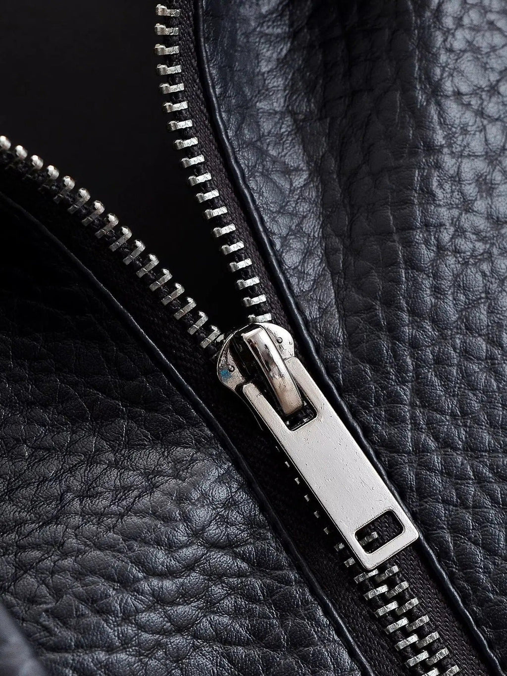 Chaqueta oversize de efecto piel