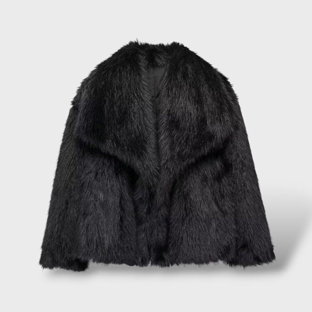 Chaqueta de pelo sintético de lujo para mujer