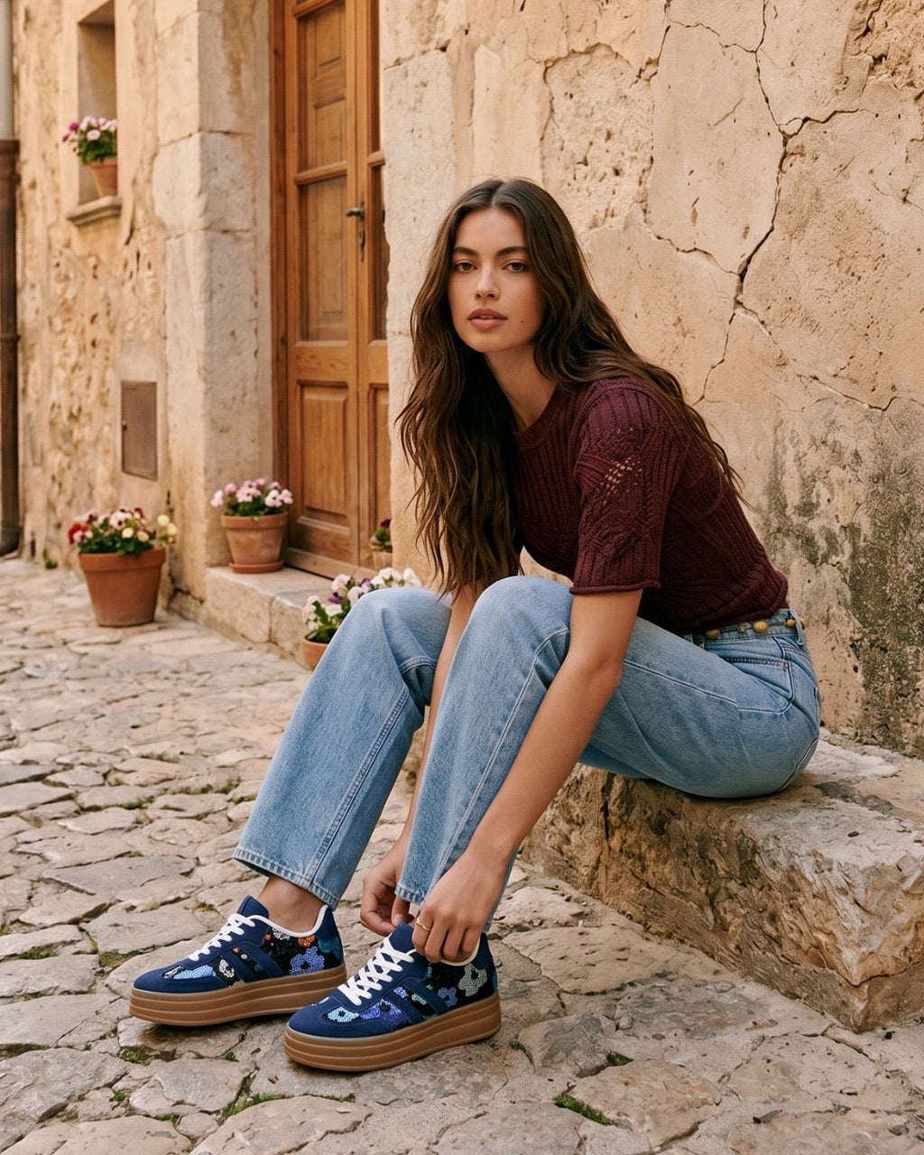 Zapatillas Paula Azul Marino