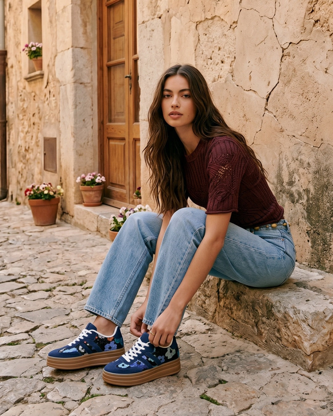 Zapatillas Paula Azul Marino