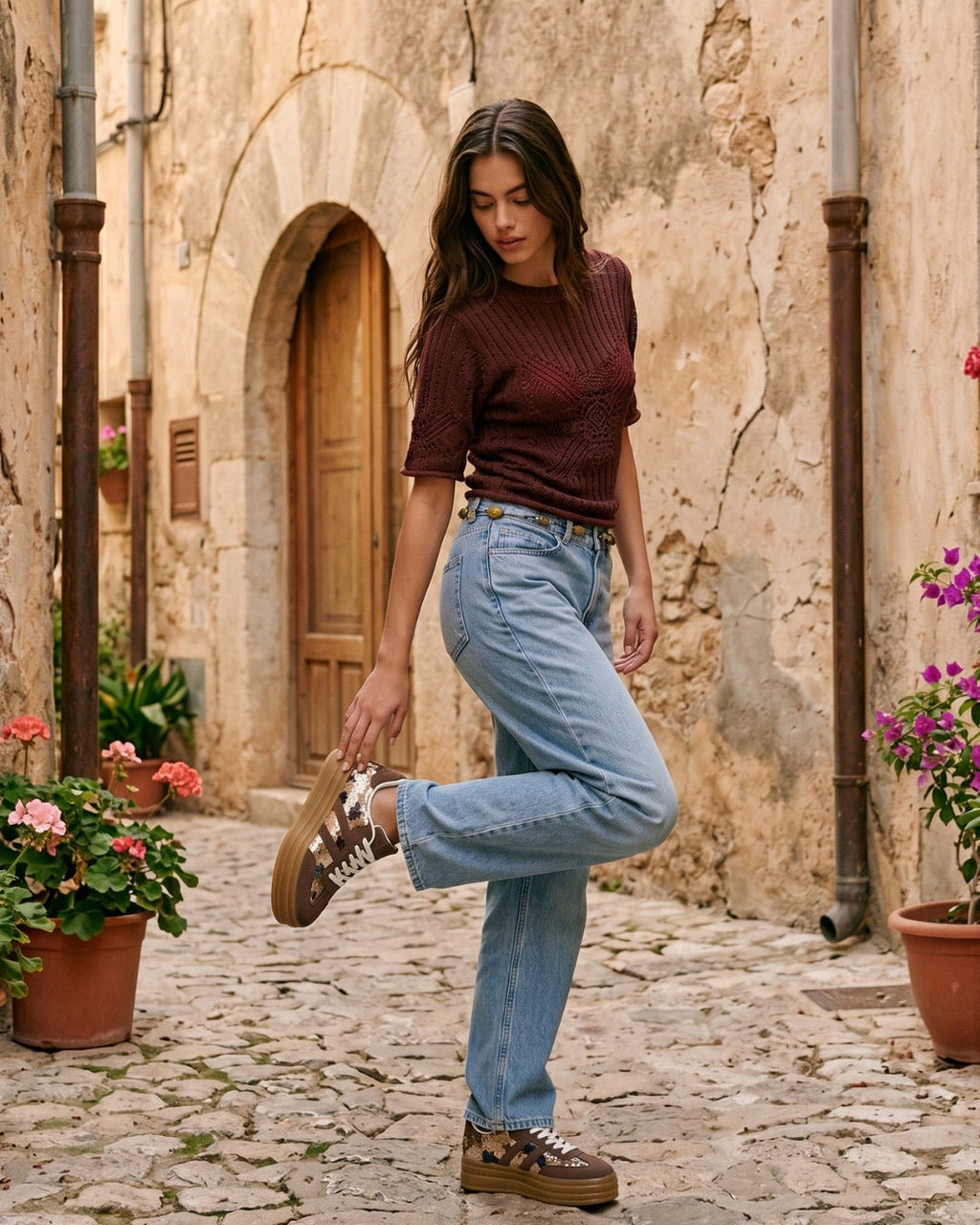 Zapatillas Paula Marrón