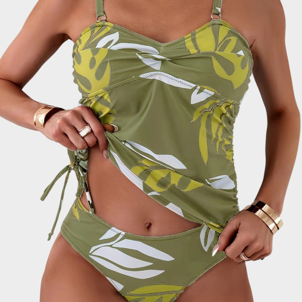 Carmen | Bikini con estampado tropical de hojas