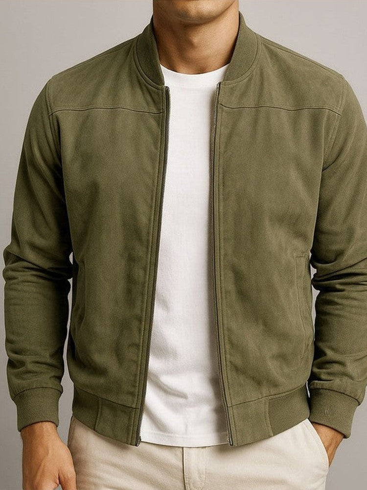 Chaqueta clásica urbana de ante