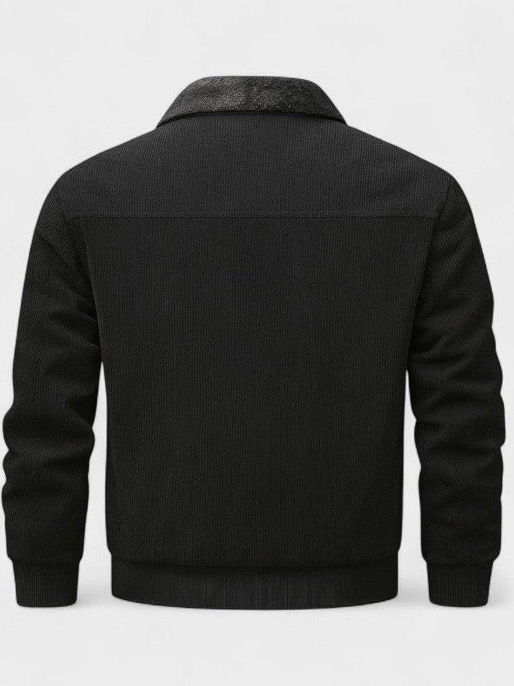 Chaqueta bomber con cuello de felpa sintética