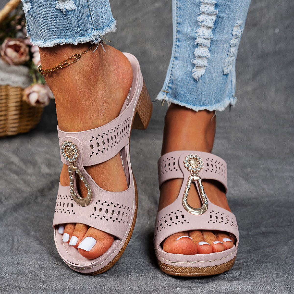 Linda | Sandalias Ortopédicas de Tacón Alto y Confort