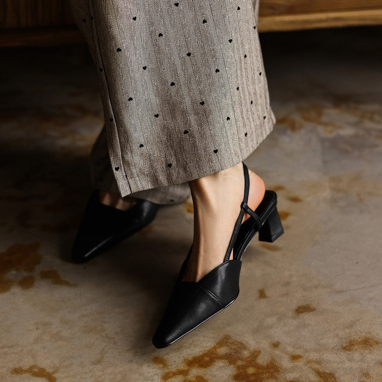 Serelle | Tacones Destalonados de Piel