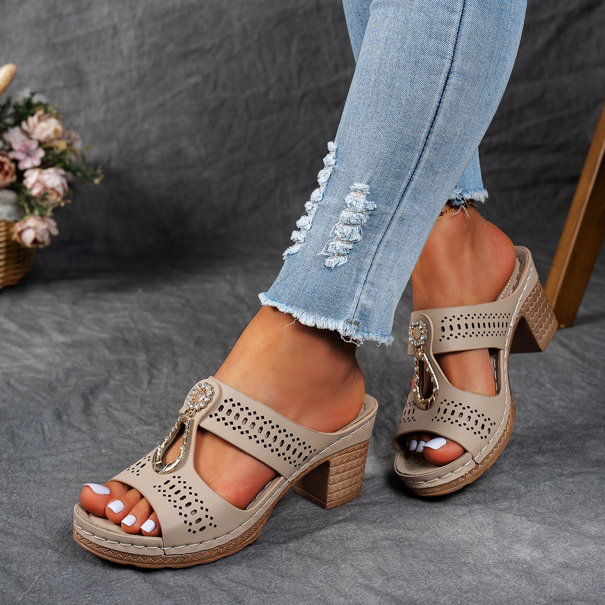 Linda | Sandalias Ortopédicas de Tacón Alto y Confort