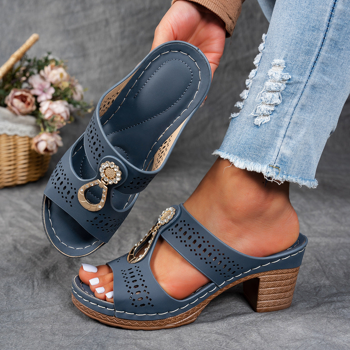 Linda | Sandalias Ortopédicas de Tacón Alto y Confort
