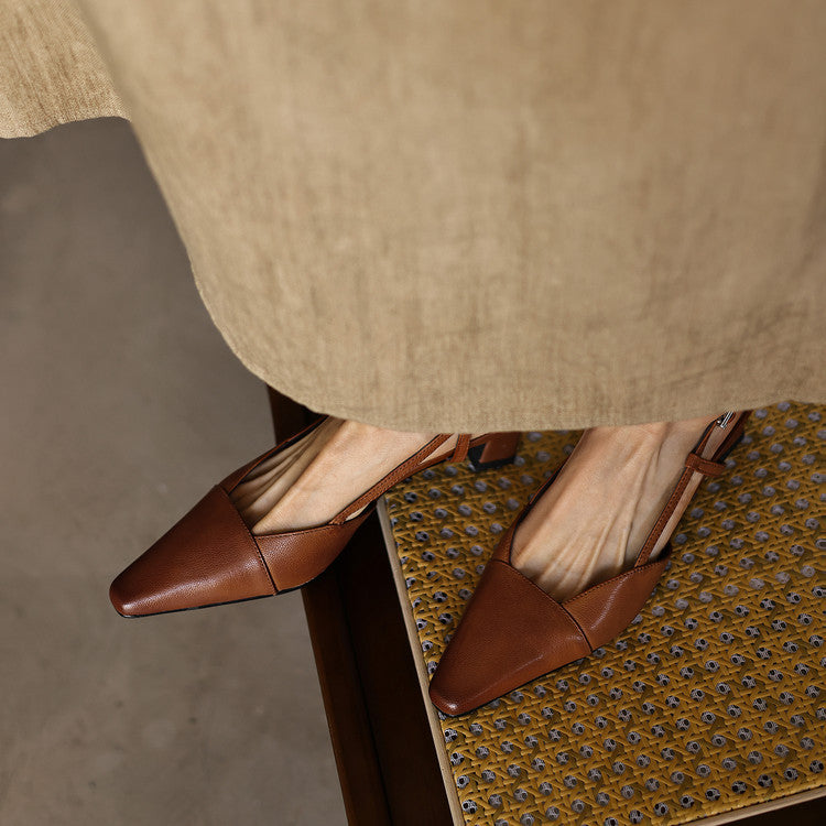 Serelle | Tacones Destalonados de Piel