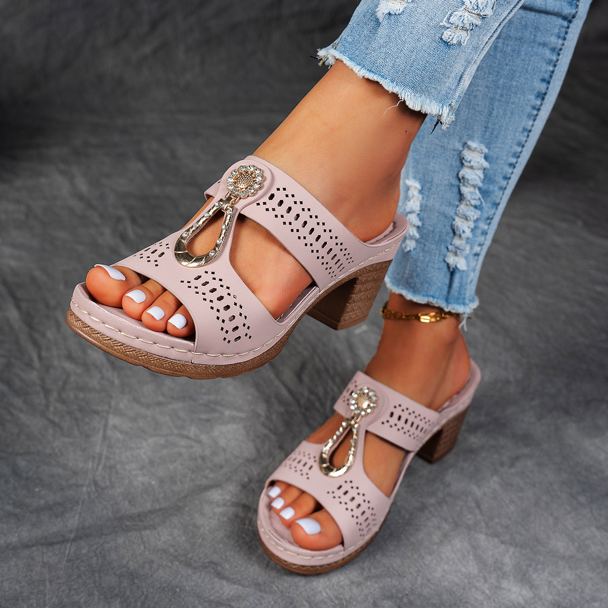 Linda | Sandalias Ortopédicas de Tacón Alto y Confort