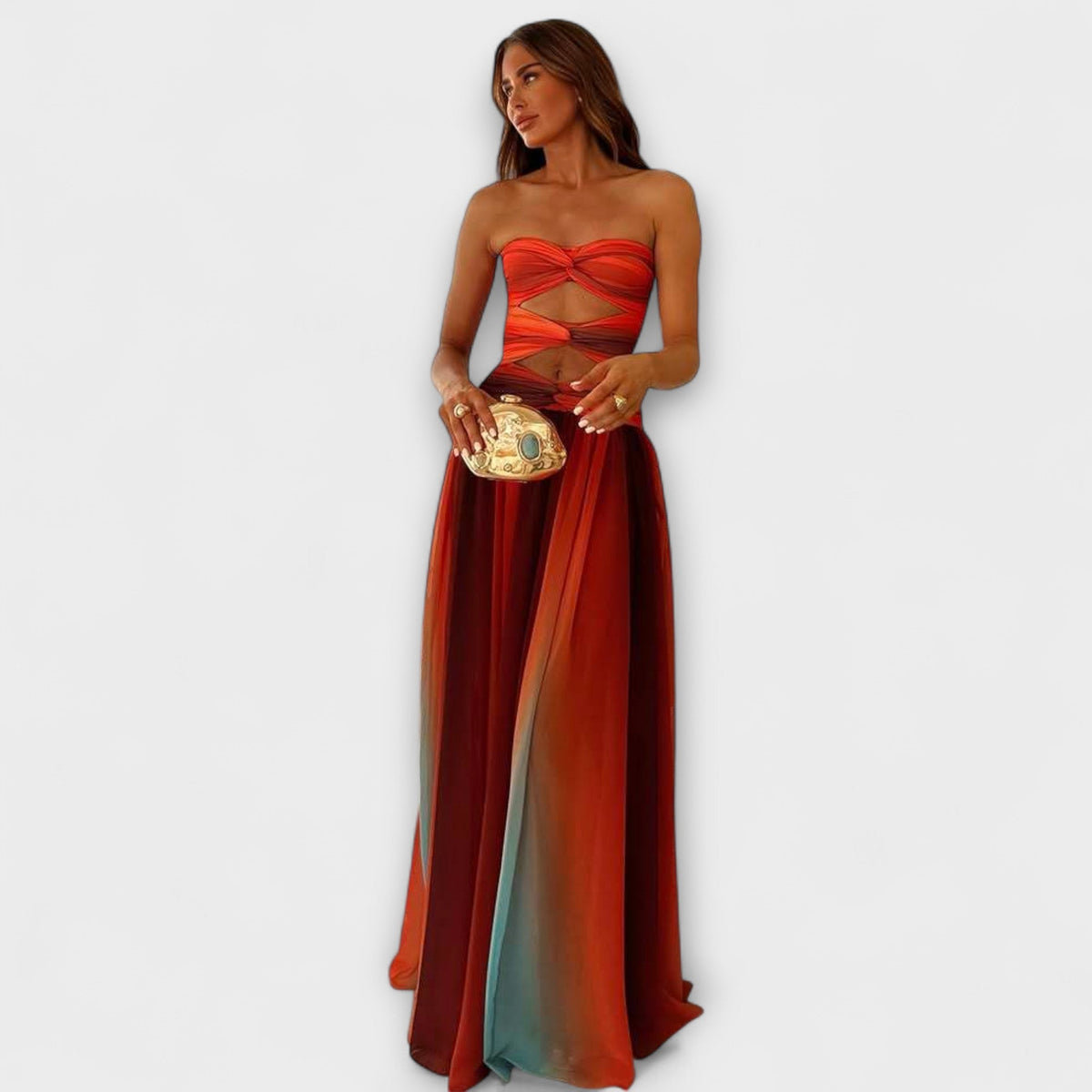 Laney - Vestido maxi sin tirantes
