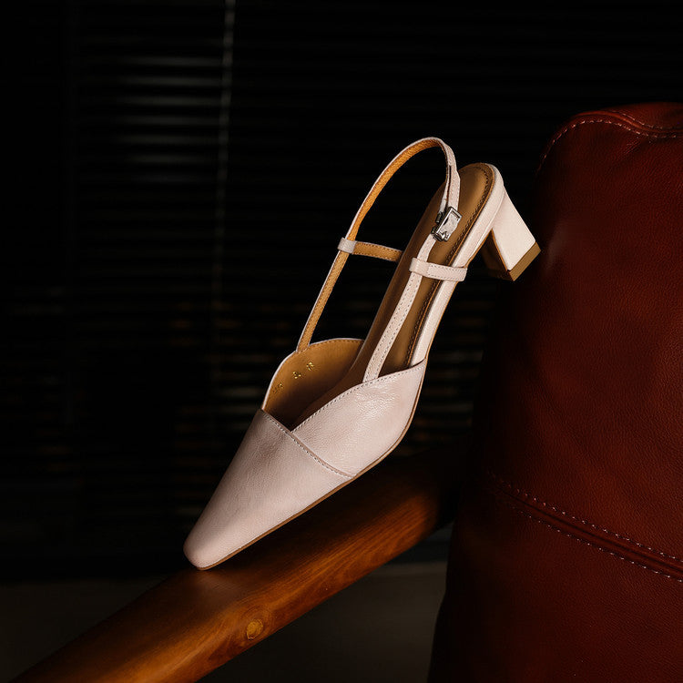 Serelle | Tacones Destalonados de Piel