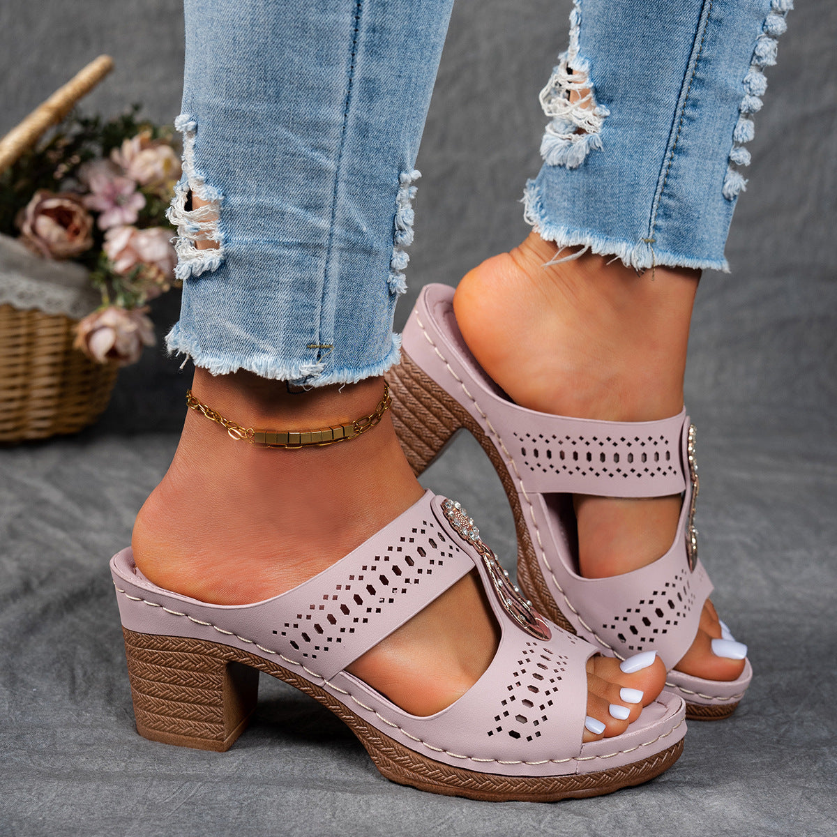 Linda | Sandalias Ortopédicas de Tacón Alto y Confort