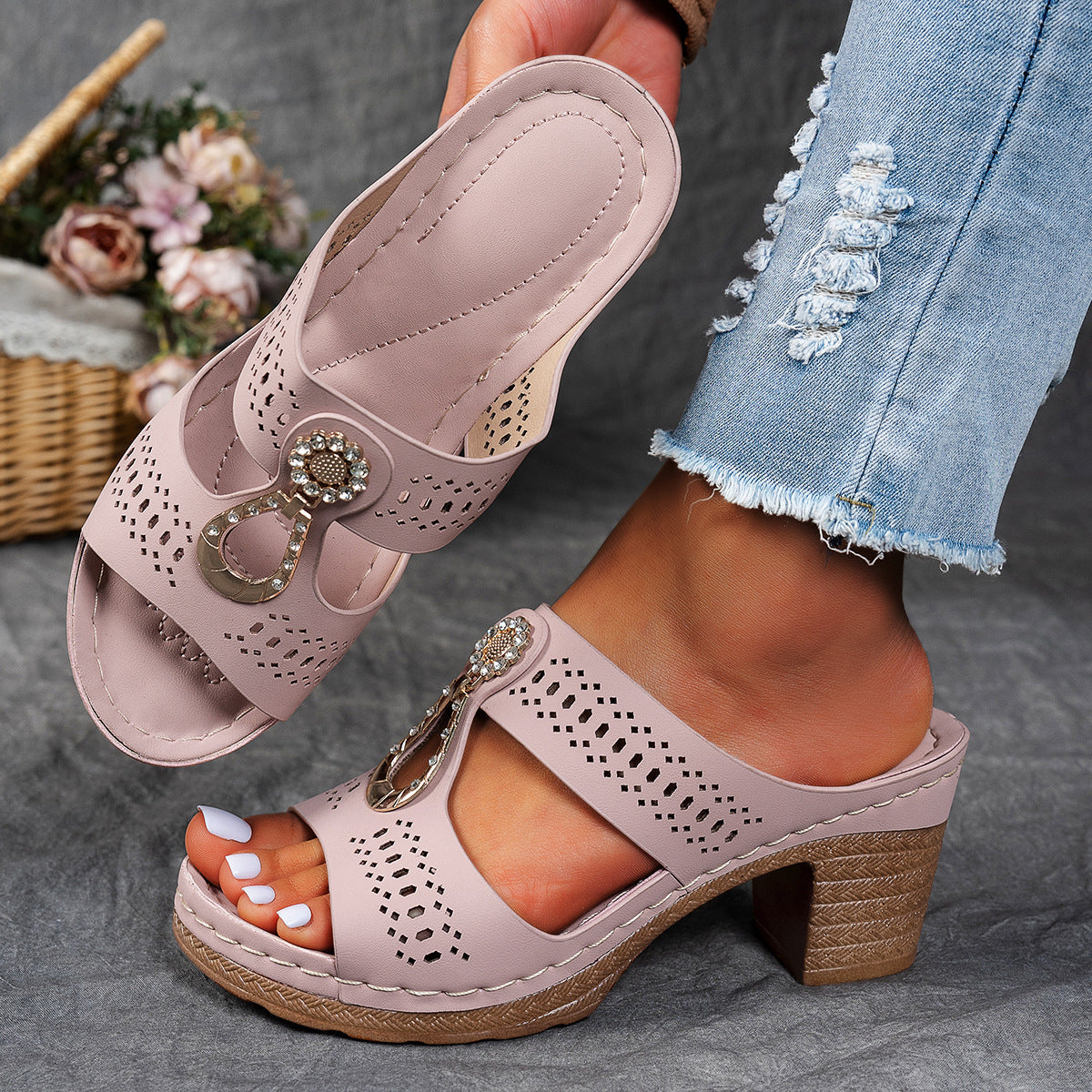 Linda | Sandalias Ortopédicas de Tacón Alto y Confort