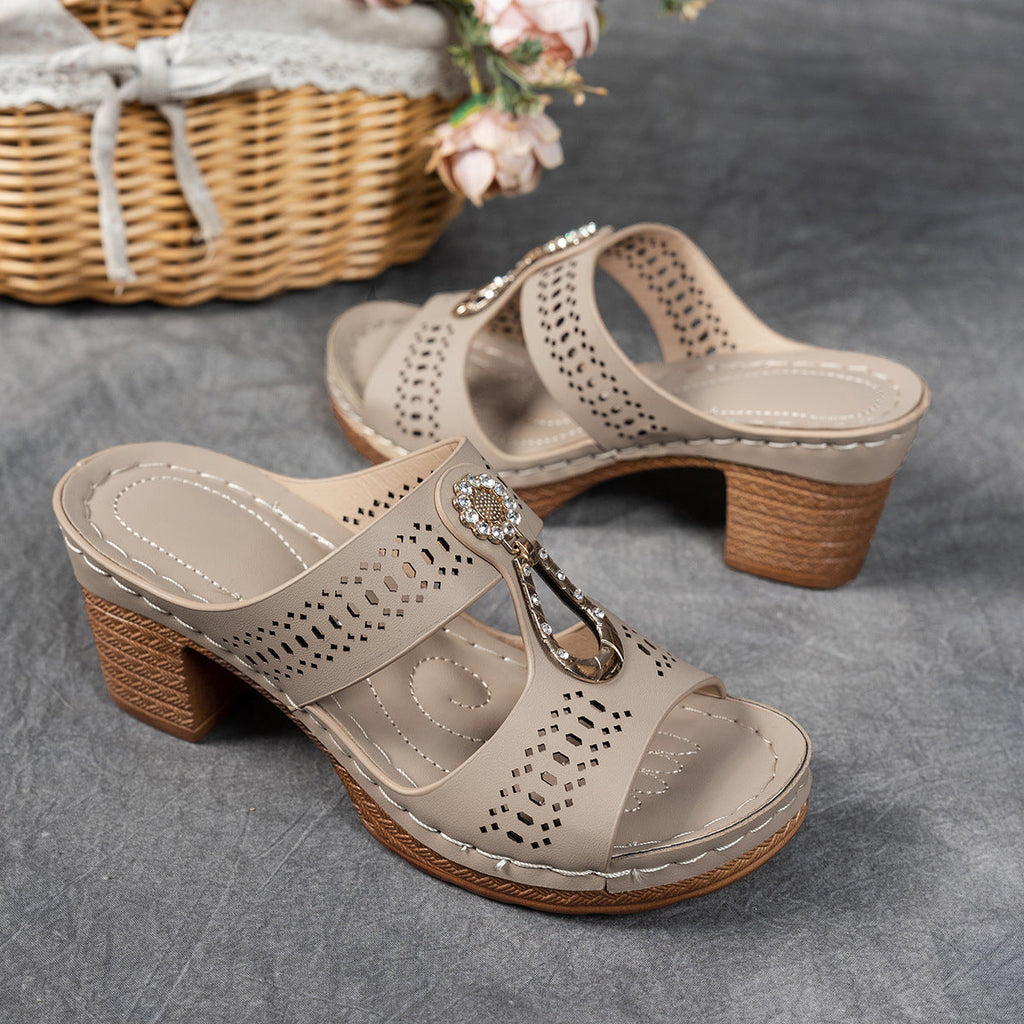 Linda | Sandalias Ortopédicas de Tacón Alto y Confort