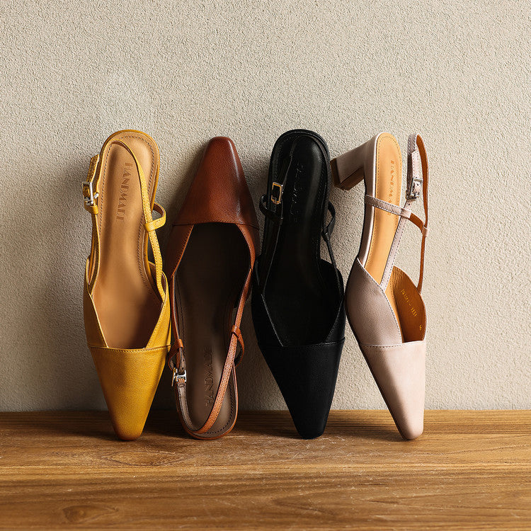 Serelle | Tacones Destalonados de Piel