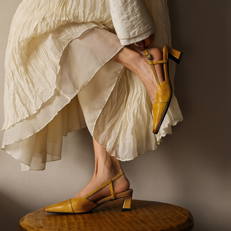 Serelle | Tacones Destalonados de Piel