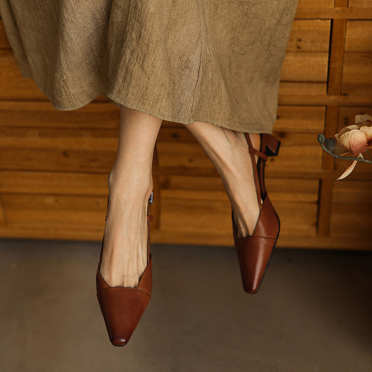 Serelle | Tacones Destalonados de Piel