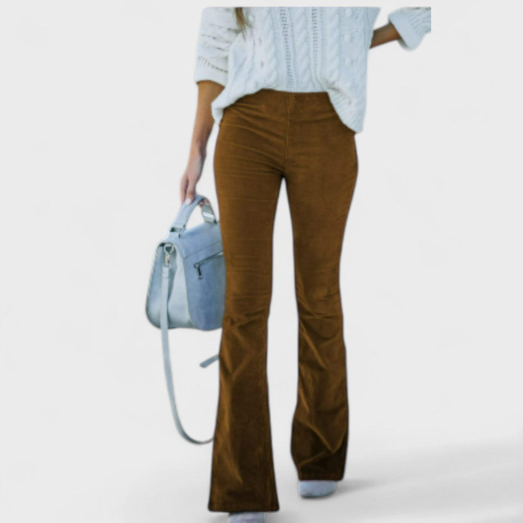 Chloe – Pantaloni svasati in velluto a coste