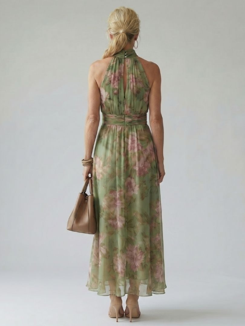Sofía | Vestido midi con cuello halter