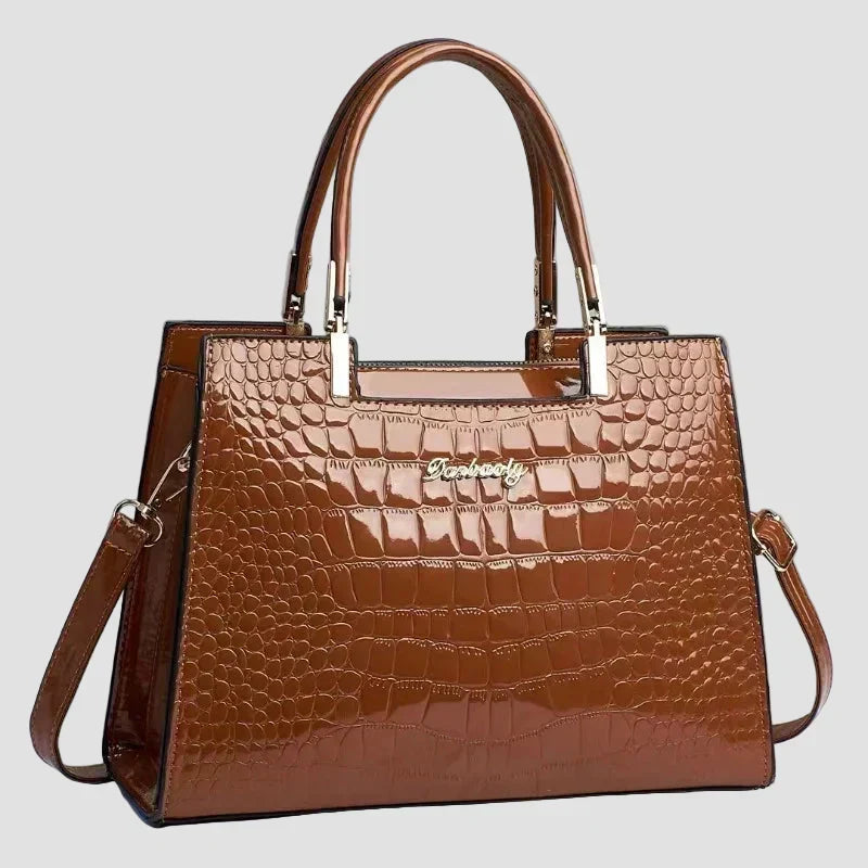 Erain - Bolso Brillante con Efecto Cocodrilo