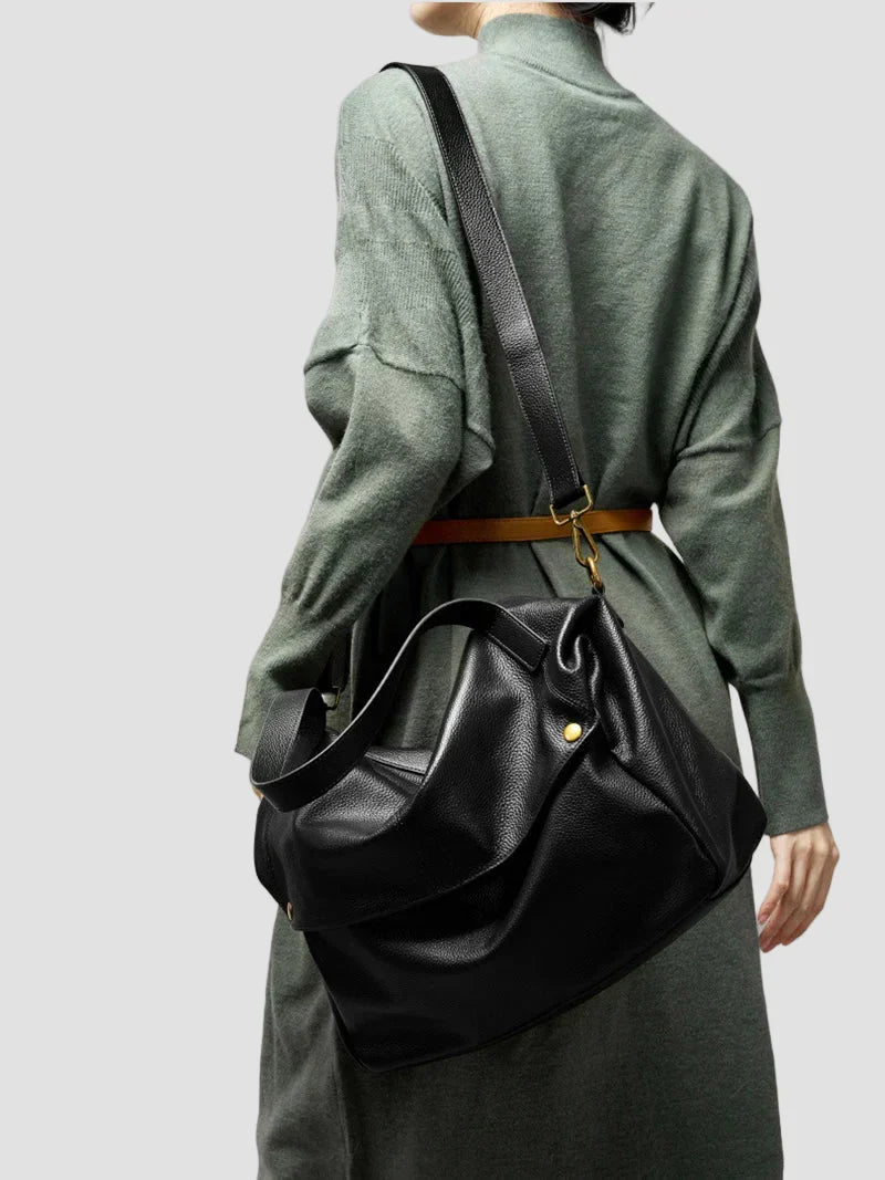 Adriani - Bolso Minimalista de Piel Auténtica para Uso Diario